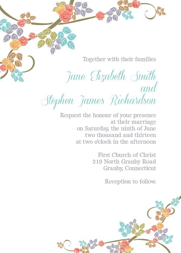 Create Free Printable Wedding Invitations