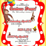 Curious George Invitation Templates