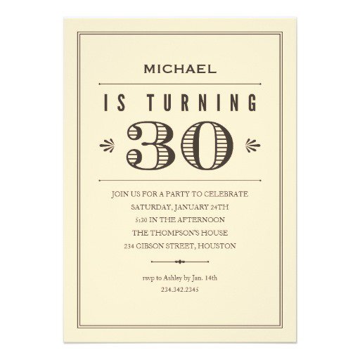 Custom 30th Birthday Invitations