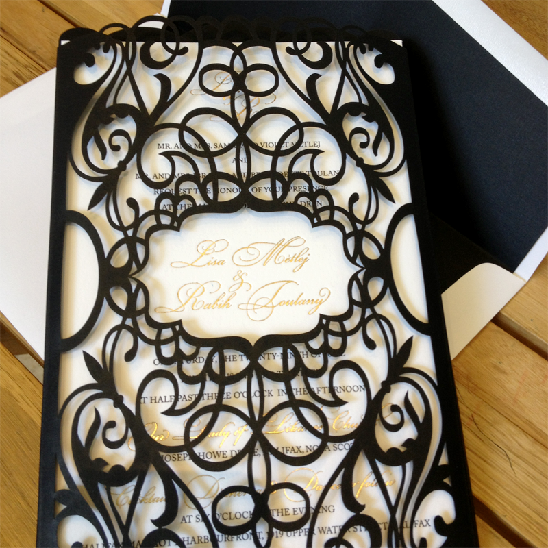 Custom Laser Cut Wedding Invitations
