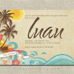 Custom Luau Birthday Invitations