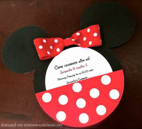 Custom Minnie Mouse Birthday Invitations