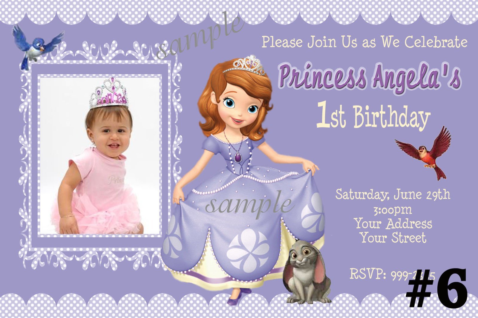 Custom Princess Invitations Photo