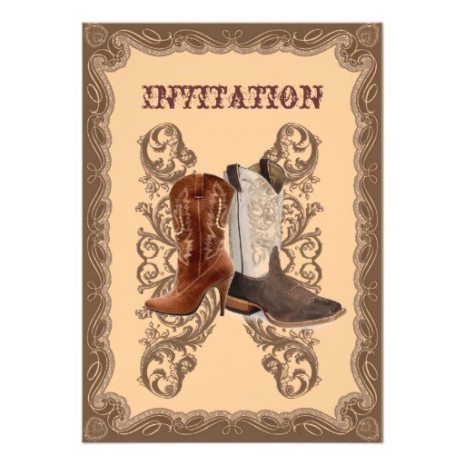 Custom Western Wedding Invitations