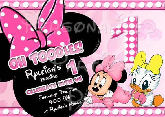 Daisy Duck Baby Shower Invitations