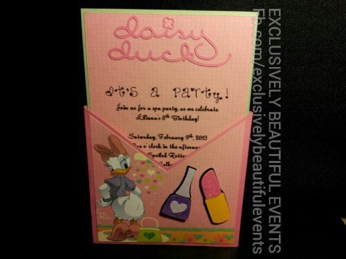 Daisy Duck Birthday Party Invitations