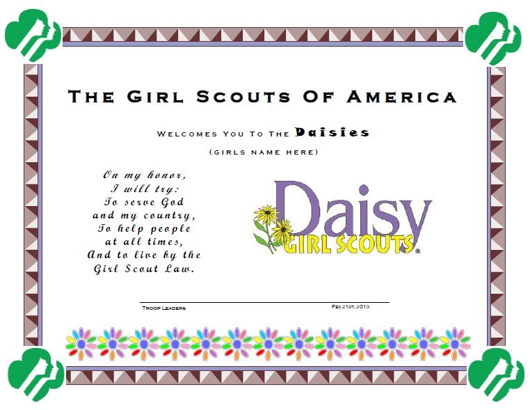 Daisy Girl Scout Investiture Ceremony Invitations
