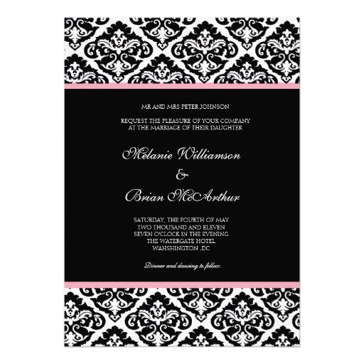 Damask Wedding Shower Invitations