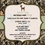 Deer And Camouflage Invitations Templates