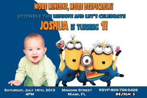 Despicable Me Personalized Invitations