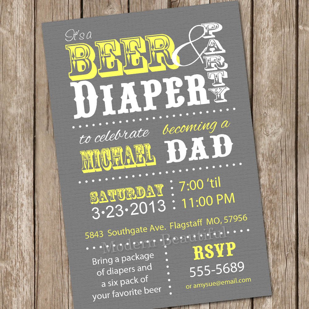 Diaper Party Invitations