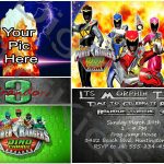Dino Charge Birthday Invitations
