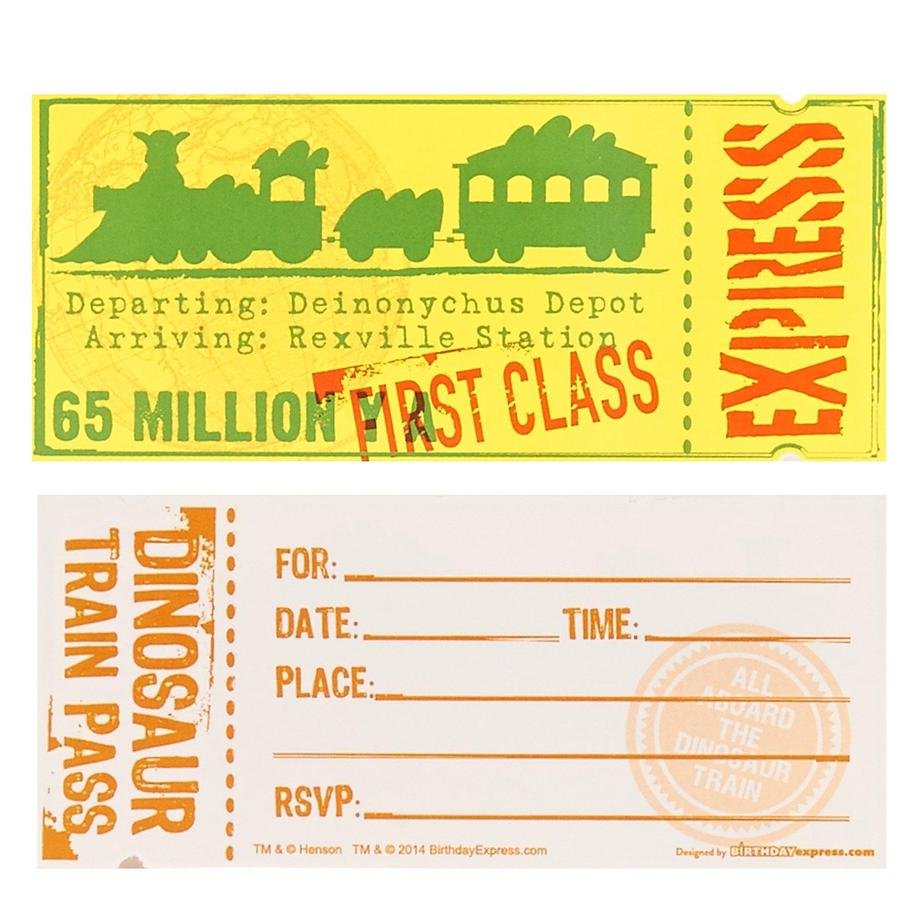 Dinosaur Train Birthday Party Invitations