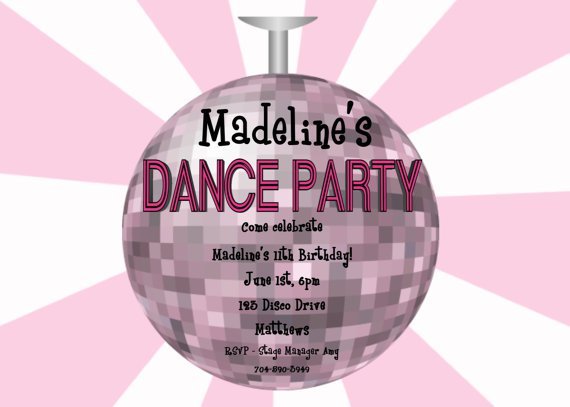 Disco Party Invitations Template Free