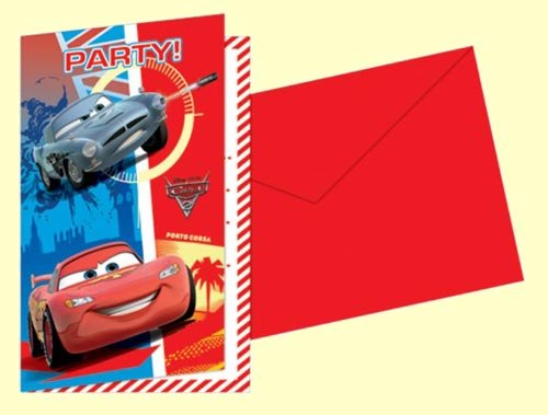 Disney Cars Blank Invitations