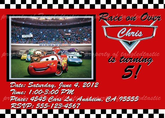 Disney Cars Invitation Ideas