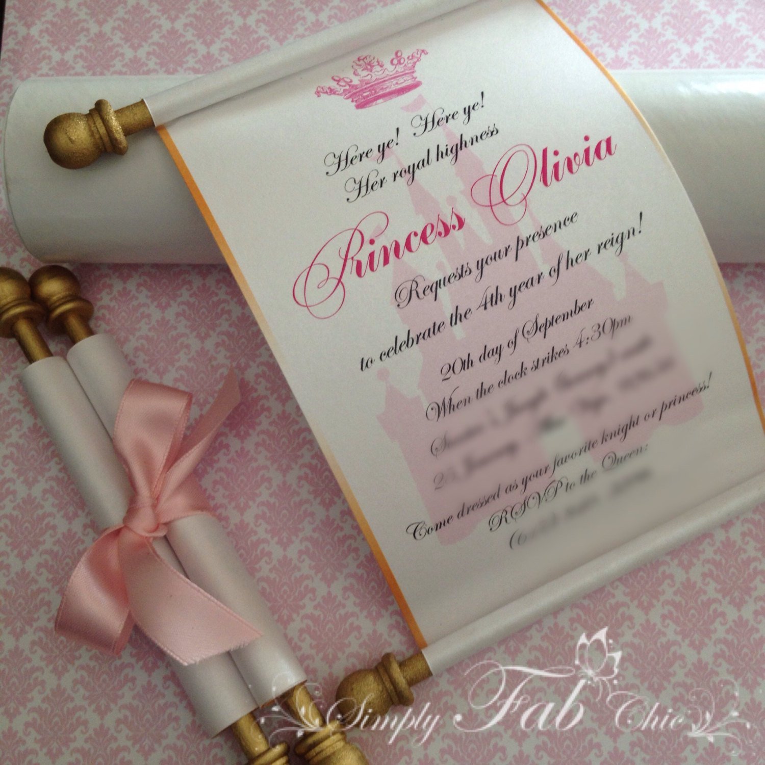 Disney Princess Wedding Shower Invitations