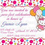 Homemade Hello Kitty Birthday Invitations