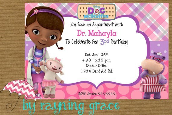 Doc Mcstuffins Party Invitations Template