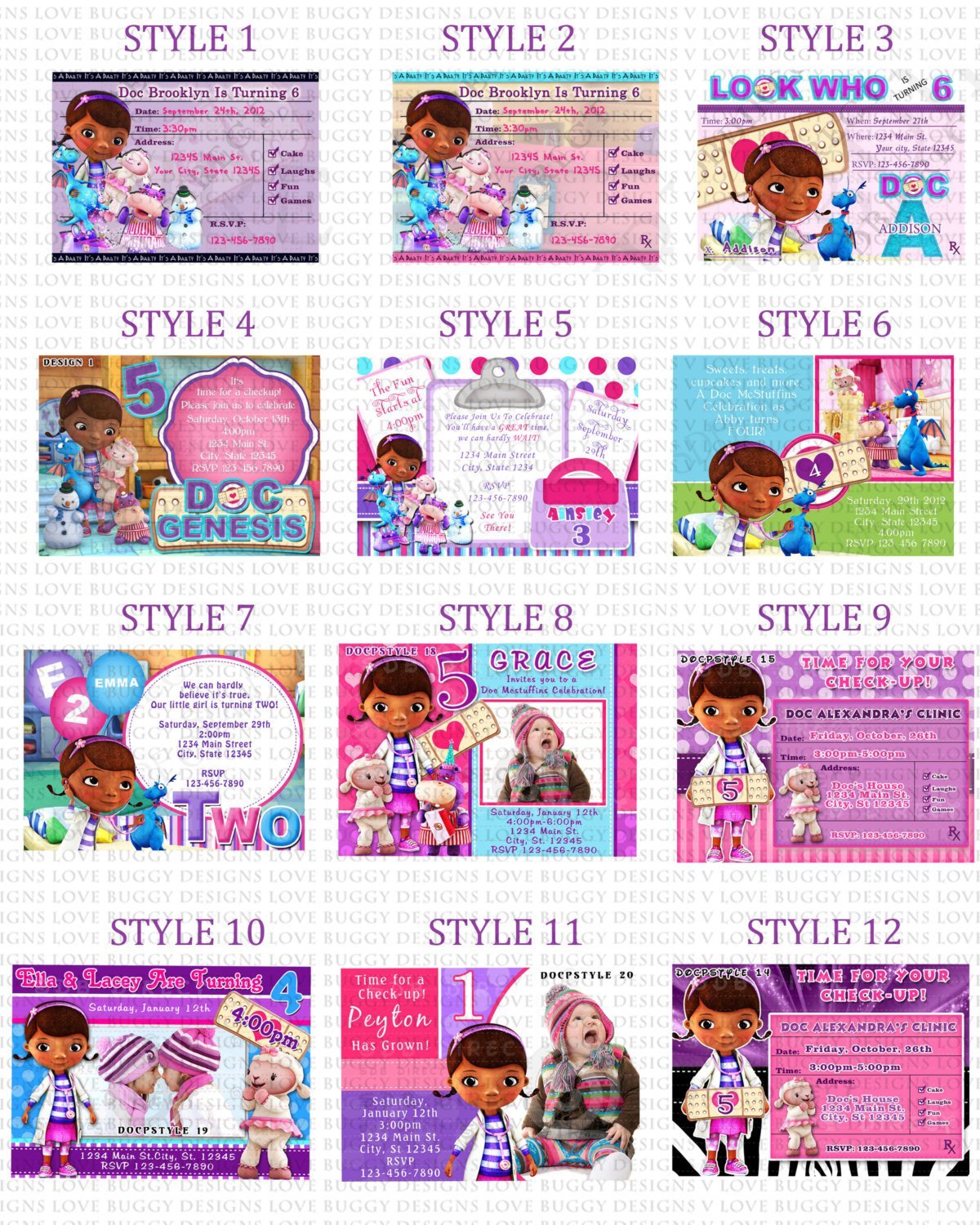 Doc Mcstuffins Prescription Invitations