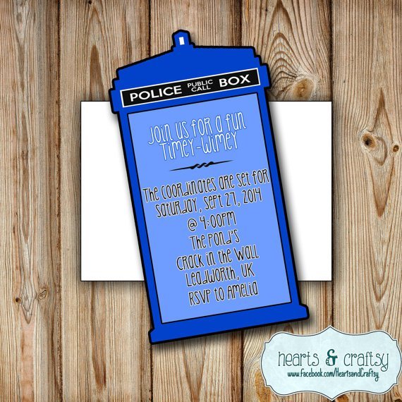 Doctor Who Party Invitations Printable Free