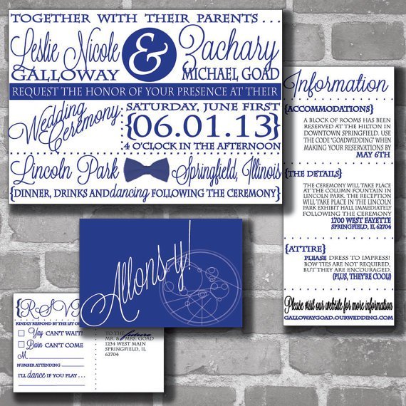 Doctor Who Wedding Invitations