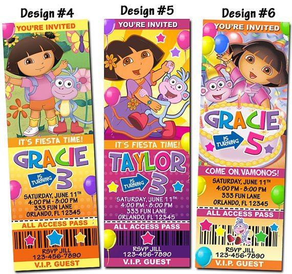Dora And Diego Printable Invitations