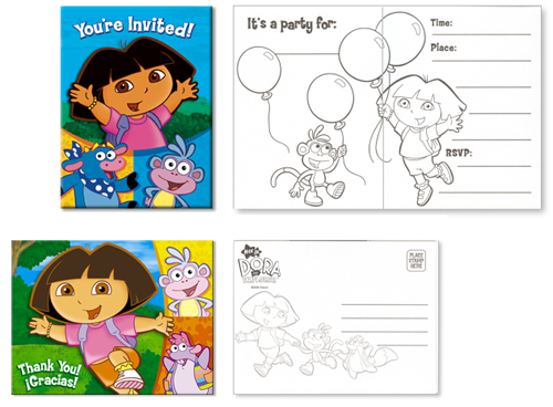 Dora Party Invitations Free