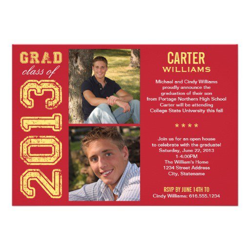 Double Graduation Party Invitations