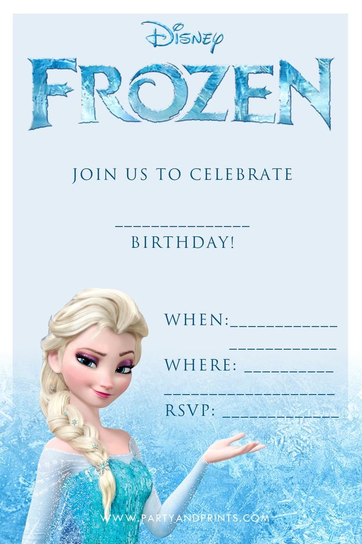 Downloadable Editable Frozen Party Invitations