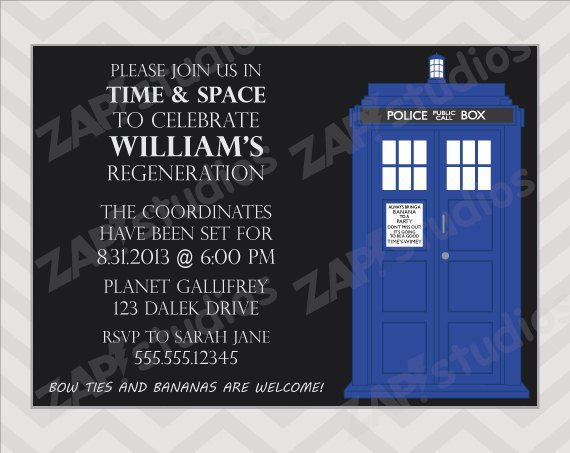 Dr Who Wedding Invitations