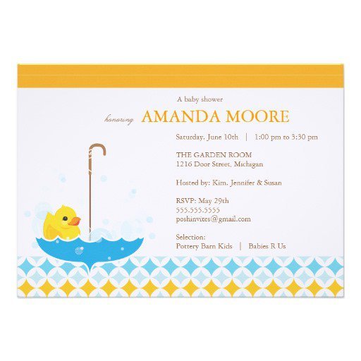 Duck Baby Shower Invitations Printable