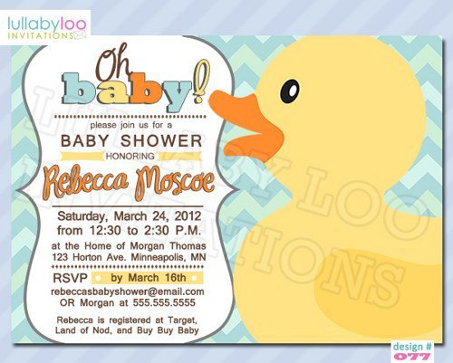 Duck Shower Invitations