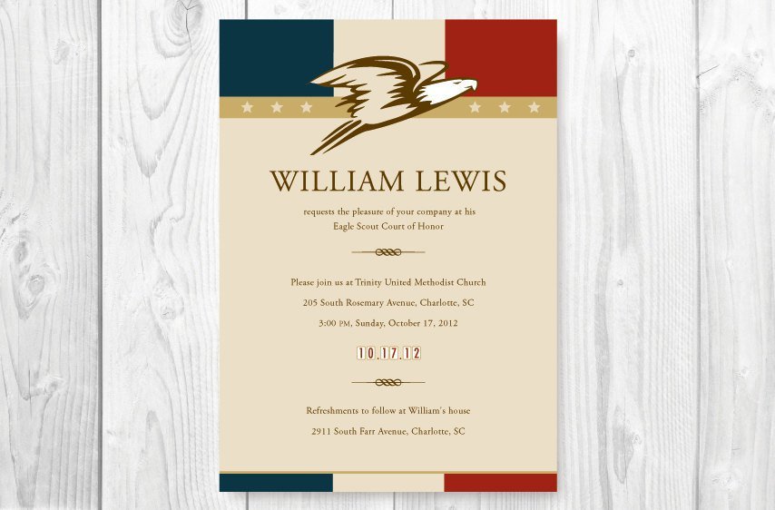Eagle Scout Court Of Honor Invitation Cards
