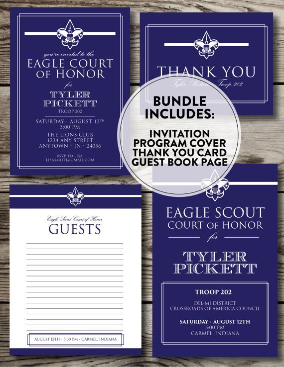 Eagle Scout Printed Invitations