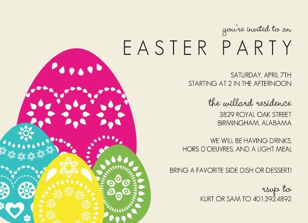 Easter Sunday Church Invitation Wording