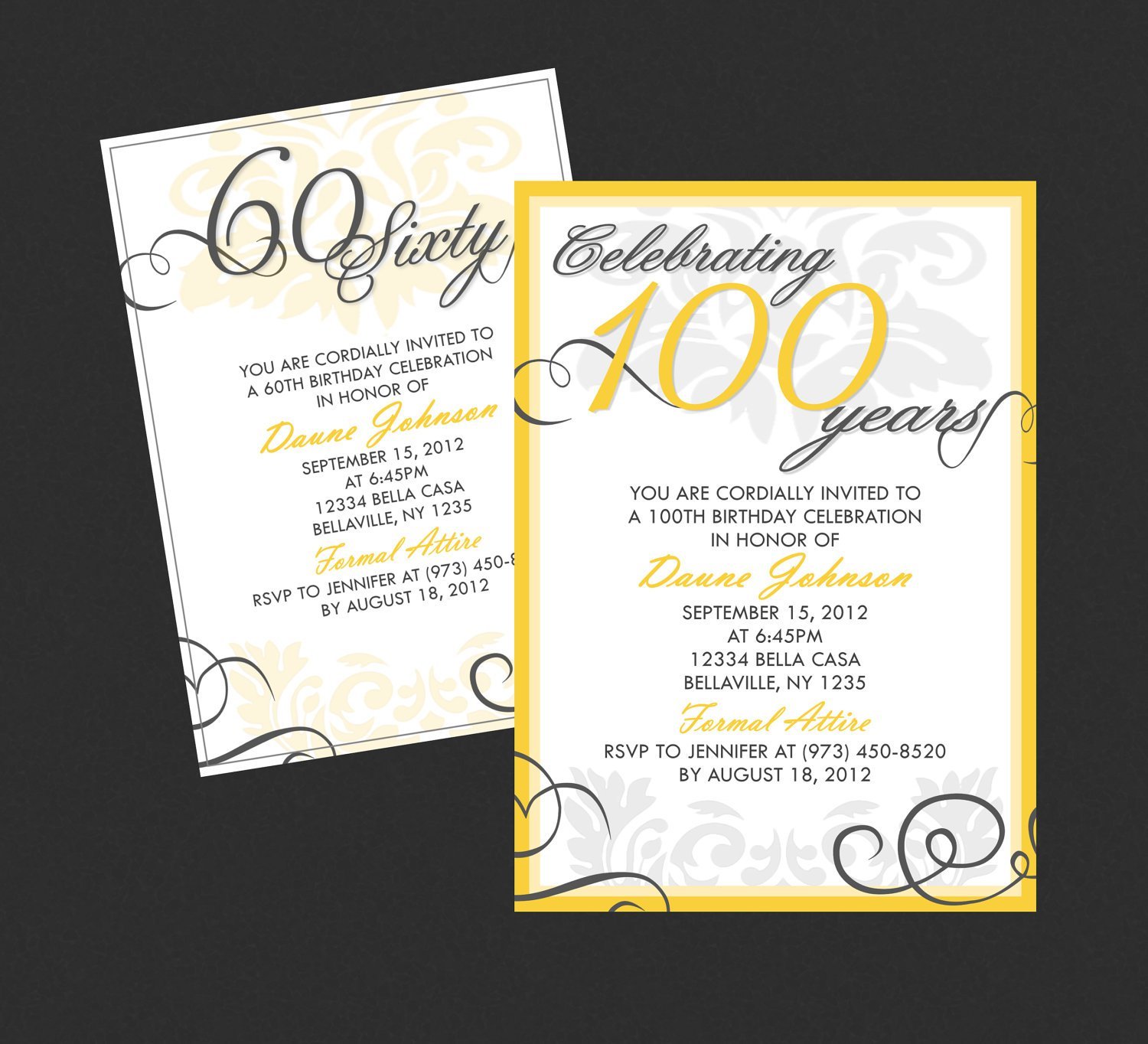 Elegant Birthday Invitation Templates Free