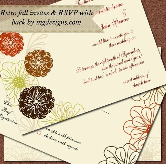 Elegant Fall Wedding Invitations