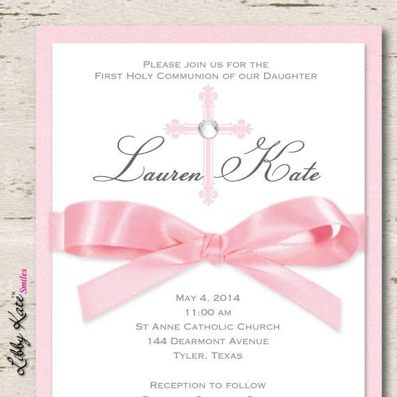 Elegant First Communion Invitations