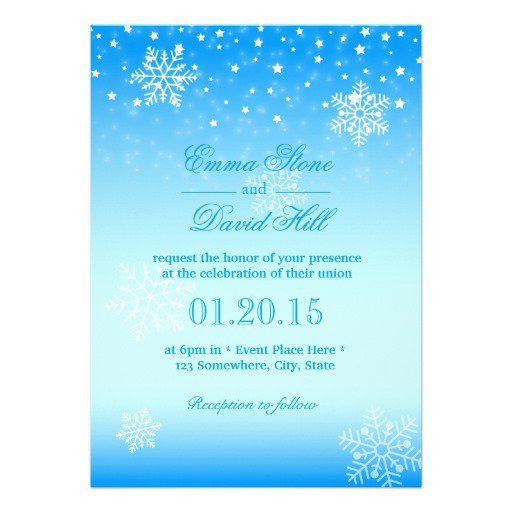 Elegant Winter Wedding Invitations