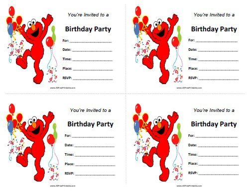 Elmo 1st Birthday Invitations Printable Free