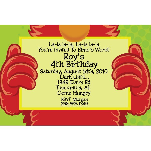 Elmo 2nd Birthday Invitations