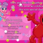 Elmo Invitations Personalized For Lauren