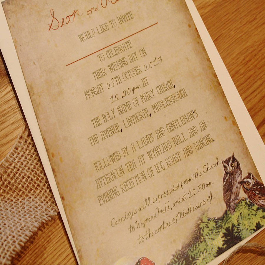 Enchanted Forest Wedding Invitations