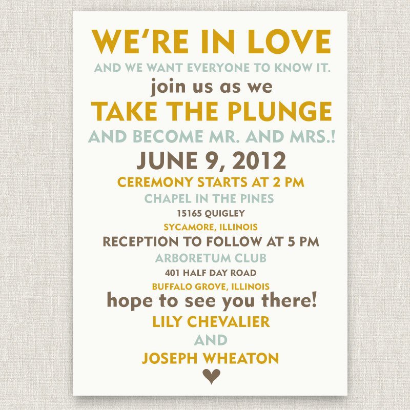 Examples Of Informal Wedding Invitations