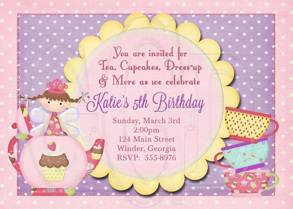 Fairy Tea Party Invitation Wording