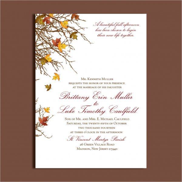 Fall Baby Shower Blank Invitations