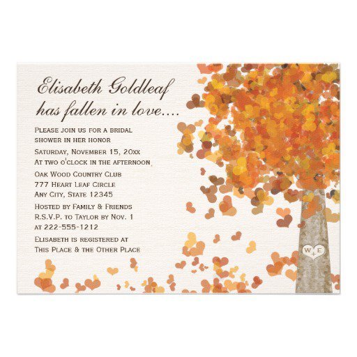 Fall Bridal Shower Invitations