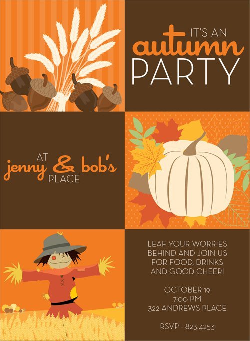 Fall Harvest Party Invitation Wording