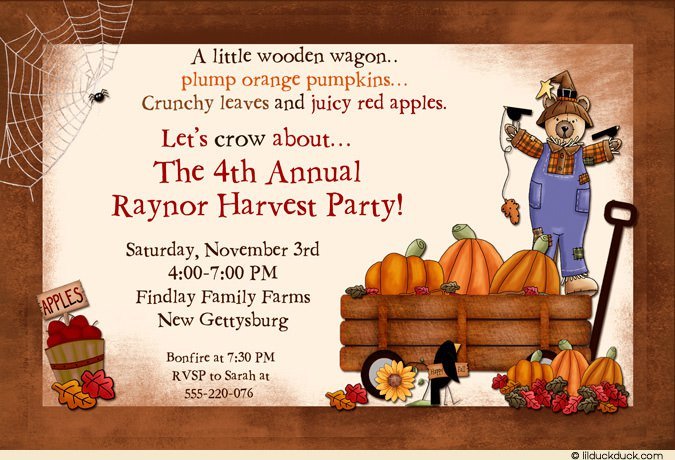 Fall Party Invitation Wording Ideas